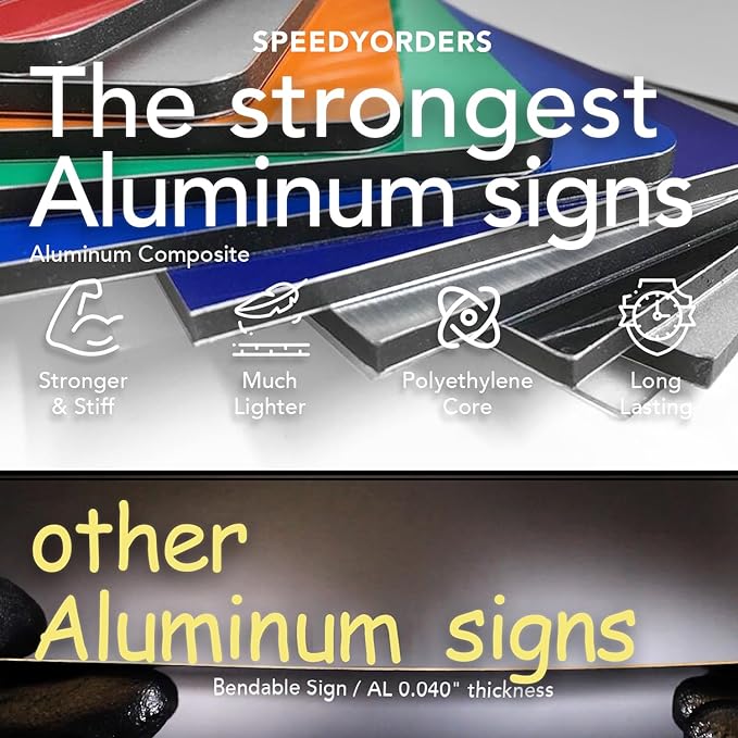 Custom Outdoor Metal Sign, Personalized Aluminum Safety and Business Sign, Waterproof White Aluminum (Logo, 24x18 In)