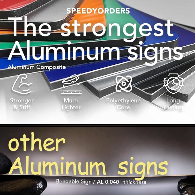 Custom Metal Signs, Personalized Aluminum, Customized Safety, Business Signs, Waterproof Outdoor, White Aluminum (Gray, 14x10 In)