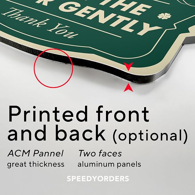 Custom Decorative Outdoor and Driveway Signs, Aluminum Waterproof Signs Made in USA, Forest Green 30x24 In