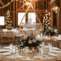 4PCS Elegant Metal Diamond Candle Holder - European Wedding Table Decor, Romantic Candle Stand for Western Dining, Perfect Wedding Prop & Home Decoration