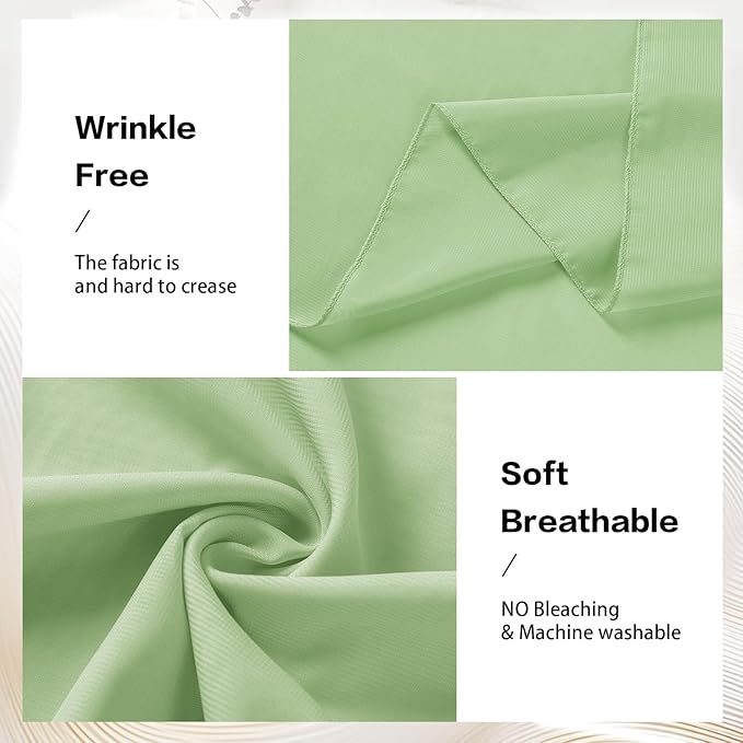 VOK Wedding Arch Draping Fabric Chiffon Fabric, 29in x 18Ft Sheer Chiffon Outdoor Curtain for Wedding Ceremony Birthday Party Decoration (Sage Green,1 Panel)