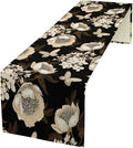 Watercolor Peony Table Runner, Modern Kitchen Dining Room Bohemian Floral Tabletop Decoration for Kitchen Cafe 13x36 Inch