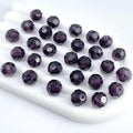 50 PCS 10mm Crystal Glass Beads Round Multiple Faceted Loose Spacer Glass Beads for DIY Handcrafte Bracelet Necklace Earring Jewelry Making(Violet)