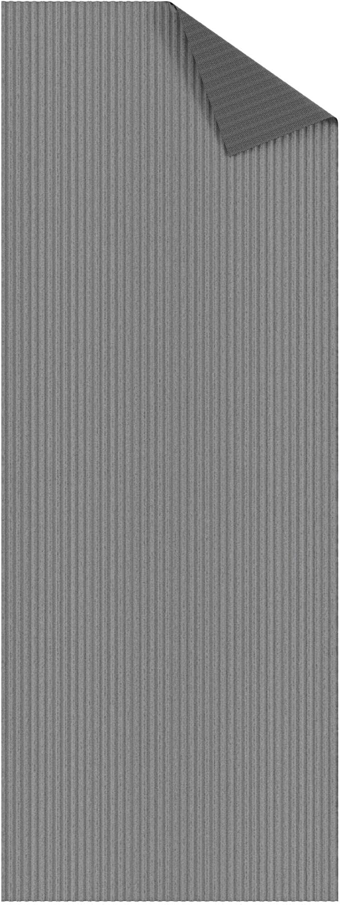 Ottomanson 2'7" x 7' Hallway Runner with Scraper Pile Extra Durable Non-Slip Rug Mat for Indoor & Outdoor Use - Ideal for Kitchen, Entryway, Patio & Garage - High-Traffic Carpet, Gray