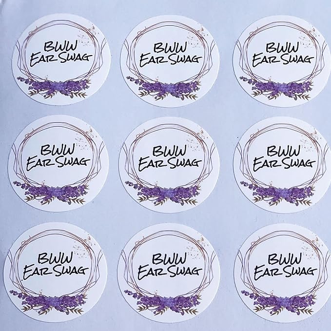 Custom Stickers for Weddings, Birthdays & Businesses - Personalized Labels with Your Logo - Waterproof, Fade and Heat Resistant - Pack of 100-1000 (Wreath V, 3.5 Inch)