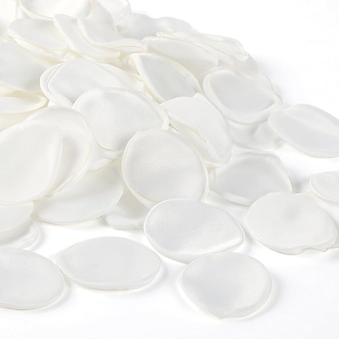 300pcs Silk Rose Petals Ivory - Faux Flower Petals for Wedding Decoration, Table Centerpieces, Party Confetti, Romantic Night, and Bridal Events