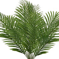 DILATATA 12 pcs Artificial Palm Leaves, 3 Sizes: Large 34''(L), Medium 30''(L), Small 25''(L), Bendable Stems, Glossy Finish, for Home Decor, Event Styling