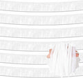 6 Pack 10 Ft Macaron White Foil Fringe Garland Metallic Streamers Tinsel Banner Wall Hanging Garland Backdrop for Parade Floats, Halloween, Christmas, Thanksgiving, New Year Party Decorations