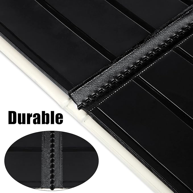 MUDOR Stamp Albums for Collectors, 1 Pockets Stamp Book for Collectors, 10 Sheets Stamp Stockbook, Black