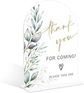 Acrylic Wedding Signs, Greenery Theme Thank You for Coming Sign, Wedding Reception Signage, Bridal Shower Table Decor with Stand, Engagement, Anniversary, Newlywed Events and Parties Supplies, 10