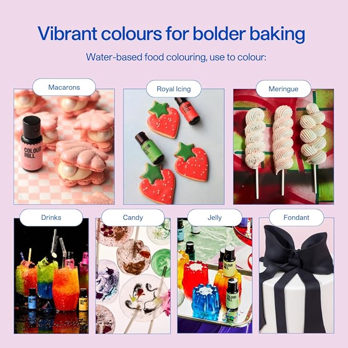 Colour Mill Fairytale Pack Aqua Blend Water-Based Food Coloring, 20 Milliliters Each of 6 Colors: Candy, Hot Pink, Fuchsia, Peach, Tiffany and Violet