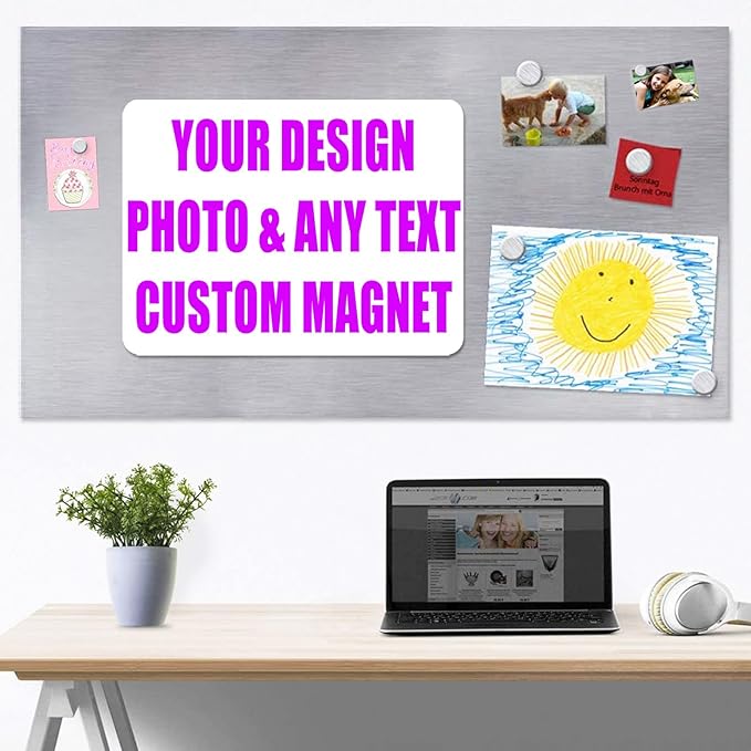 KETABAO – 16" Customized Square Photo Magnets - Personalized Refrigerator and Car Magnets for Home and Office Decor