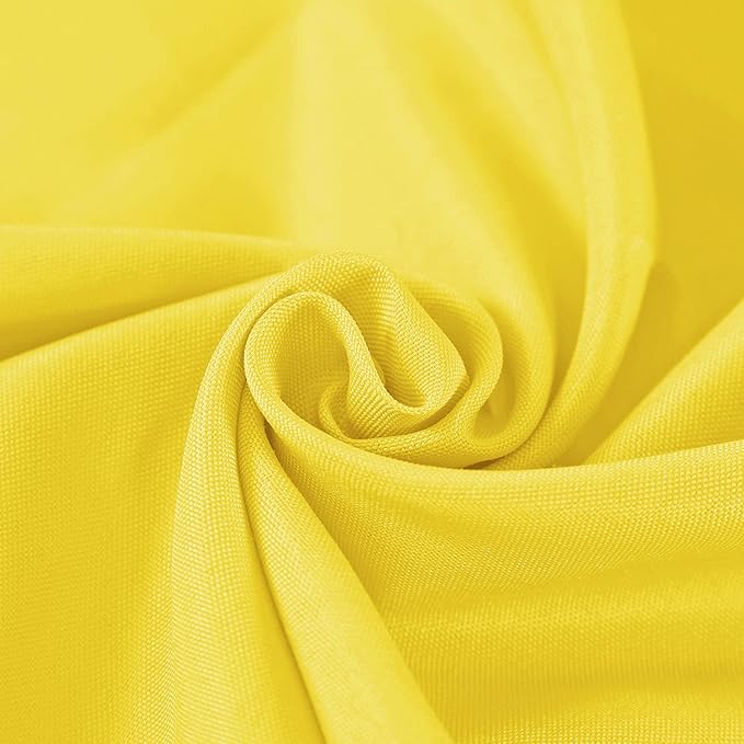 90 inch Round Tablecloth Washable Polyester Table Cloth Decorative Table Cover for Wedding Party Dining Banquet（90 inch, Yellow）