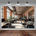 6X4ft Office Video Photo Backdrop Photography Background for Recording Conference, Zoom Home Podcast Backdrops Photo Booth Prop Decorations Wall Decor Tablecloth