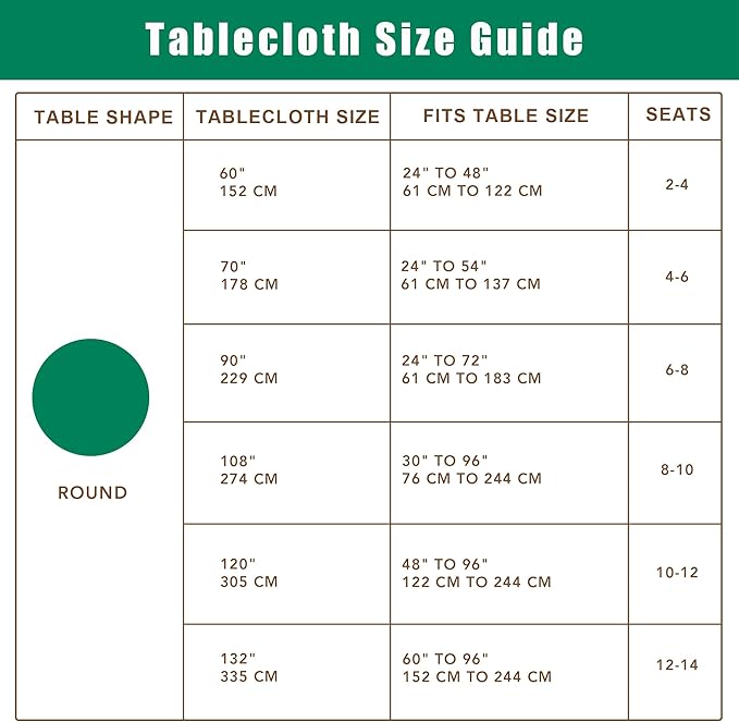 Biscaynebay Textured Fabric Round Tablecloths 70", Ivory Water Resistant Table Cloth Circle Folding Table Covers for Dining, Kitchen, Wedding, Parties etc. Machine Washable