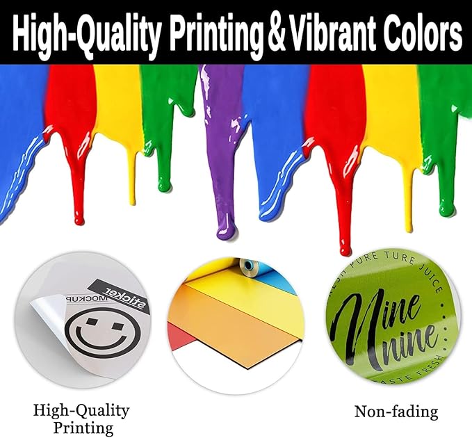 Custom Stickers for Weddings, Birthdays & Businesses - Personalized Labels with Your Logo - Waterproof, Fade and Heat Resistant - Pack of 100-1000 (Wreath B, 3.5 Inch)