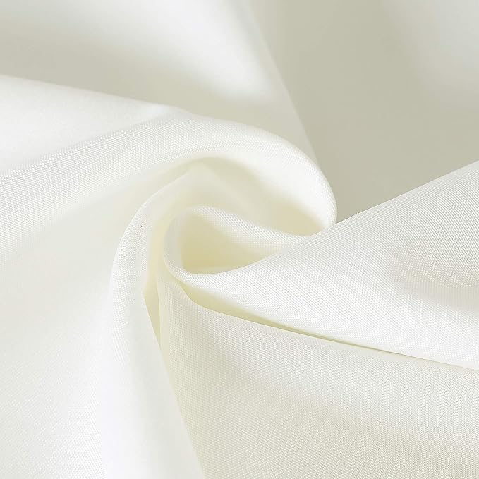Cupuamon Square Tablecloth 52x52 inch Washable Polyester Fabric Table Cloth for Wedding Party Dining Banquet Decoration（52x52,Ivory）