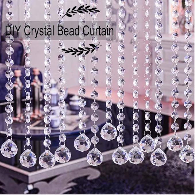MerryNine 2 Pack Crystal Ball Prism Sun Shine Catcher Rainbow Pendants Maker, Hanging Crystals Prisms for Windows, for Feng Shui, for Gift (Clear) (50mm/2.0")