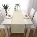 DUALIFE 2 Pack Table Runner 14 x 72 Inch Long Table Cloth Table Runners for Wedding Engagement Banquet Graduations Birthday Party Decorations Cream Beige
