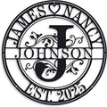 Personalized Family Name Sign Last Name Signs for Home Custom Metal Sign Metal Name Signs Personalized Metal Signs Monogram Wall Decor Anniversary Gifts Personalized Wedding Gifts