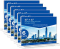 Acrylic Sign Holder 6x4 - 6 Pack Clear Tabletop Sign Holder Horizontal Plastic Picture Frames, Double Sided T Shape Display Stand Vendor Booth Display Items for Store,Restaurants,Hotels,Office