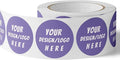 150 Custom Circle/Square BOPP Roll Labels- Personalized Stickers for Business Logo, Party, Wedding Favor, Baby Shower-Any Design Text + Image, Matte/Gloss Finish (2.5 Inch Circle)