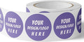 150 Custom Circle/Square BOPP Roll Labels- Personalized Stickers for Business Logo, Party, Wedding Favor, Baby Shower-Any Design Text + Image, Matte/Gloss Finish (2 Inch Circle)