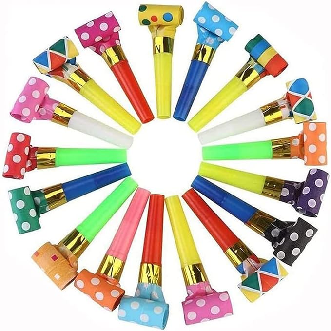 50 PCS Blowouts Noisemakers Funny Party Blower Blowouts Colorful Birthday Blow Horns Whistles New Years Party Noisemakers Party Blowouts Whistles Favors Noise Makers