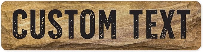 Custom Sign, Custom Street Sign, 11 Font Colors, 13 Font Styles, 4 Hole Options, 22 Sizes, 8x32 Inches, Rust Free DiBound, Fade Resistant, Made in USA by My Sign Center (Stone)
