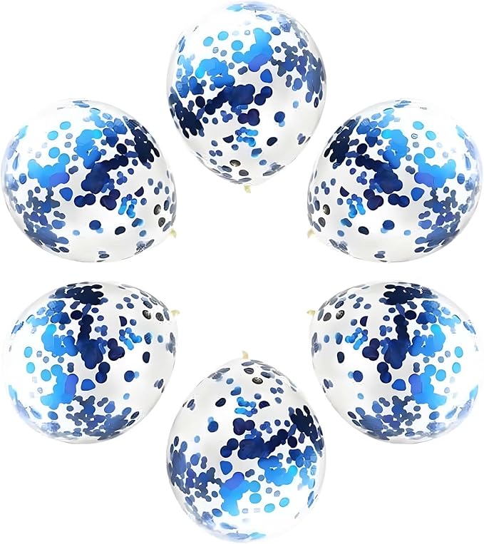Blue Round Foil Confetti Beautiful Blue Metallic Table Confetti Glitter balloons Confetti Paillettes for Fill balloons, Wedding,Birthday,Party,Festival Decoration(8000PCS)