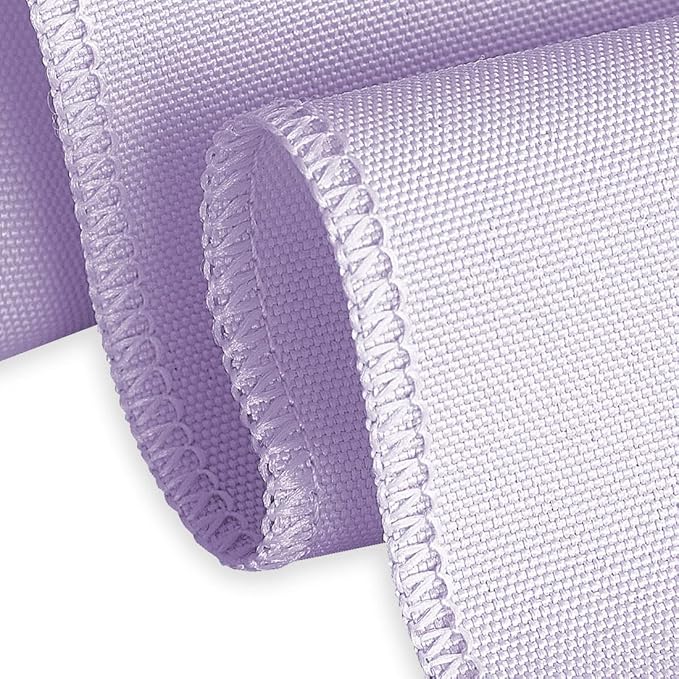 LTC LINENS 2 Pack 90 Inch Round Tablecloth Lavender - Wrinkle Resistant Table Cloth for Round Table -Washable Polyester Fabric Table Cover for Wedding, Party