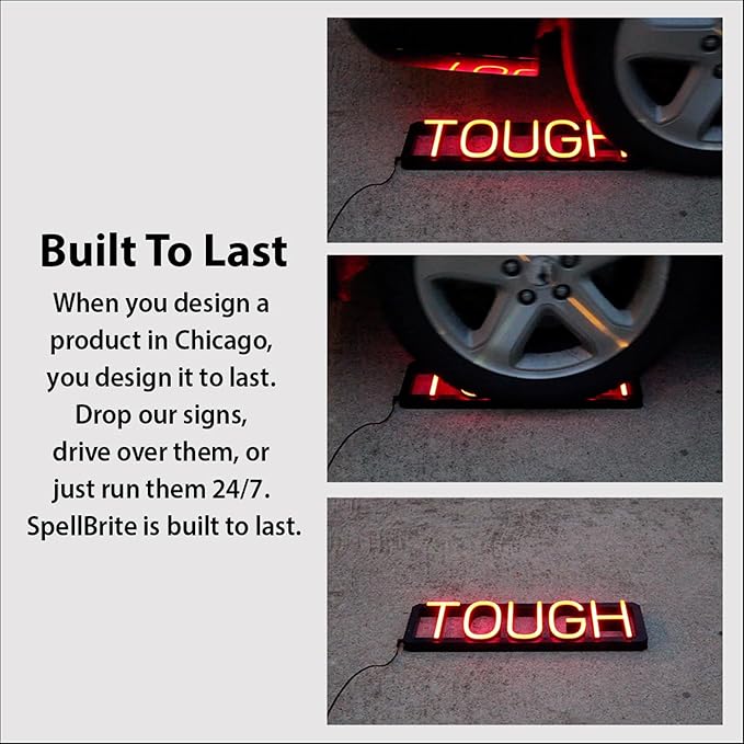 SpellBrite BEER TO-GO Sign | Beer-Related Sign with Neon Look, Red LED Light Source | 19.8" x 15.0"