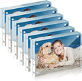 TWING 6 PACK Acrylic Picture Frame 5 x 7 Inch Acrylic Photo Frame,Horizontal Magnet Lucite Double Sided Frames, 10+10MM Clear Picture Frame Ideal Gifts