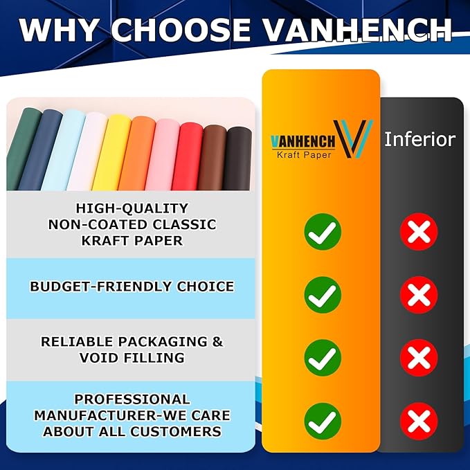 Vanhench Red Wrapping Paper Roll 17.5" x 760" (63') for Women Men Kids Girls, Solid Color Art Kraft Craft for Wedding, Birthday, Mothers Day Gifts, Bouquet Flower Poster Bulletin Board