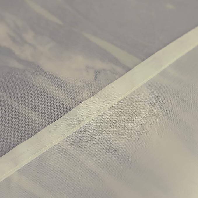 Window Beige Sheer Curtains 63 Inches Long 2 Panels Sheer Curtain Basic Rod Pocket Panel for Bedroom Children Living Room Yard Kitchen (Beige, 52" W x 63" L | 2 pcs)