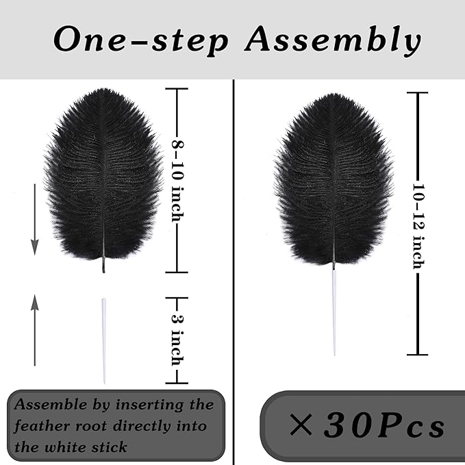 SOGUGOM Pueple Craft Ostrich Feathers - 30PCS 8-10 inch Ostrich Feathers Kit for Centerpieces, Kindergarten Crafts, Dream Catchers and DIY Projects(Purple)