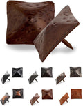 50 Pack 1.5" Square Head Iron Clavos Decorative Nails – Sealed Rusted – Handmade Rustic Square Fasteners for Farmhouse Shutters, Faux Wood, Barn Doors, Shutters, and Gates – Ornamental Wood Accent