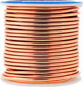 Mandala Crafts 12 Gauge Anodized Aluminum Craft Wire for Jewelry Making - 60 FT Colored Flexible Copper Tone Wire - Bendable for Bonsai Armature Crafting Sculpting