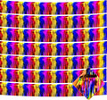 10 Pack 10 Feet Foil Fringe Garland Metallic Tinsel Streamers Banner Wall Hanging Curtain Backdrop for Parade Floats, Bachelorette, Wedding, Birthday, Halloween, Christmas Party Decorations(Rainbow)
