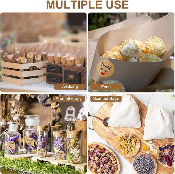 PATIKIL Dried Flower Confetti Cones, 30Pcs Paper Tapers Cone Holder with Dried Rose Petal / Sticker for Wedding Party Engagement Birthday DIY Decoration, Red/Purple