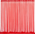 10x10 Red Tulle Backdrop Curtains for Parties, Sheer Backdrop Curtain Wedding Photo Background Drapes for Baby Shower Photography Birthday Party