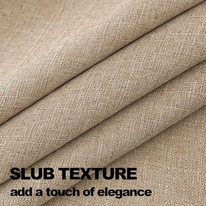 NLMUVW Linen Tablecloth for Square Tables - Burlap Textured Table Cloth Water Resistant Farmhouse Decorative Table Cover for Dining Kitchen Card, 48 x 48 Inch