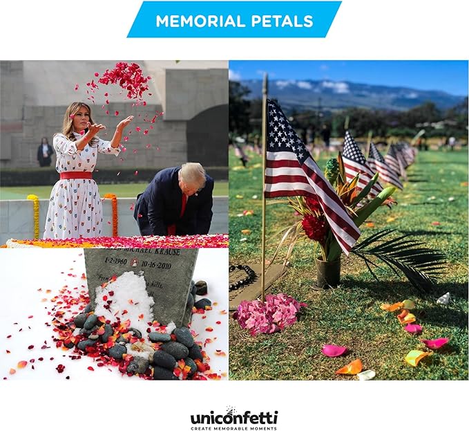 Dried Flower Red Rose Biodegradable Confetti - Real Flower Petals for Weddings, Flower Girl Toss, Wedding Send Off Ideas, Party Table Decoration | Boxed - 8oz (0.5lbs)