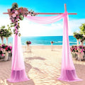 MDS Halloween Chiffon Draping Fabric - 2 Panel, 30" Wide x 30ft Long - Sheer Spooky Arbor & Canopy Drapery for Haunted House Backdrops, Party Ceilings, DIY Costumes & Themed Events - Bubblegum Pink