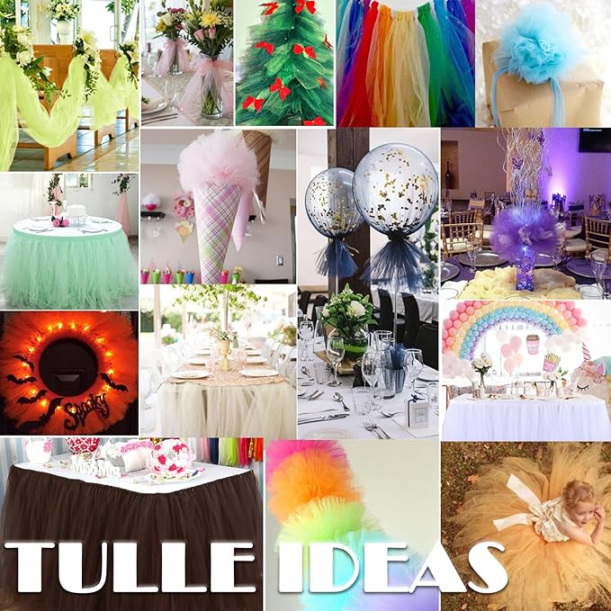 Sage Green Tulle Fabric Rolls 6 Inch by 200 Yards (600 feet) Fabric Spool Tulle Ribbon for DIY Tutu Bow Baby Shower Birthday Party Wedding Decorations Craft Supplies
