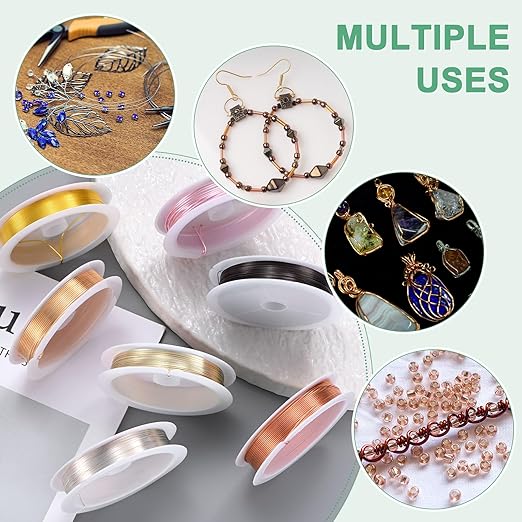 0.4 mm/26 Gauge Copper Wire for Jewelry Making, 30.2FT Copper Beading Craft Wire for Jewelry/Weaving/DIY Crafting/Planting, Color-Retaining [9.2M, Copper Tone]