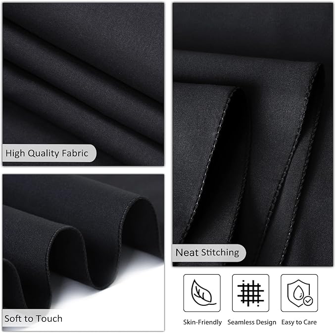 8 Pack Black Tablecloths 60 x 126 Inch Rectangular Table Cloths for Rectangle Tables 8ft, Wrinkle Resistant Black Table Cloth Washable Polyester Fabric for Buffet Wedding Party Banquet