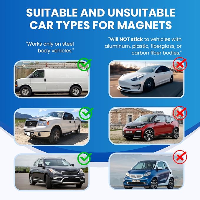 2 Pack (12in x 24in) Custom Car Magnets for Business - Personalized Magnetic Signs for Vehicles and Fridge. Custom Magnetic Signs for Cars, and Magnetic Solutions for Business Promotion.