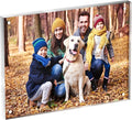 6x8 Acrylic Picture Frame 1 Pack, Clear Freestanding Double Sided Frameless Magnetic Photo Frames, Desktop Display Decor Gift