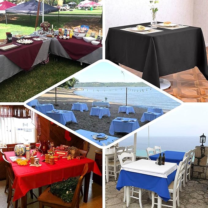 Efavormart 70" Square Linens Taupe Wholesale Linens Polyester Square Linen Tablecloth for Wedding Banquet Party Restaurant